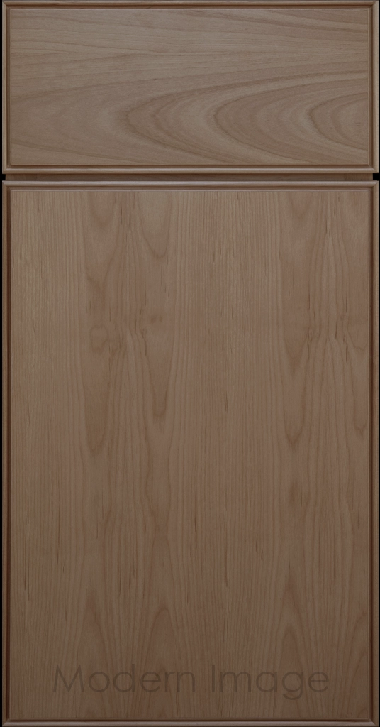 Dallas Fawn stain slim shaker cabinet, featuring narrow stiles, rails, and a distinct groove around the flat panel.